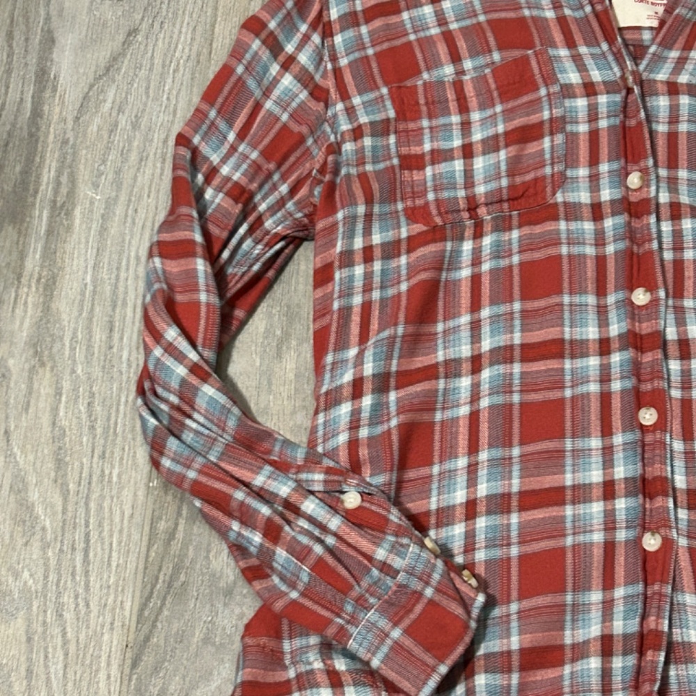 LIKE NEW! Women's Upcycled Gypsy Custom Flannel w/Ruffle - MEDIUM - Picture 8 of 12